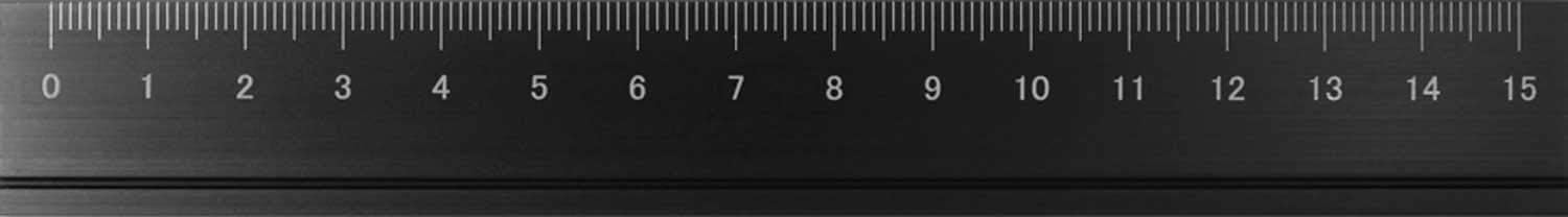 スリップオン(Slip-On) アルミルーラー15cm ブラック B-DAR-2802 定規 線引き シンプル 0cm表記付き カッター定規 アルミ製 ギフト